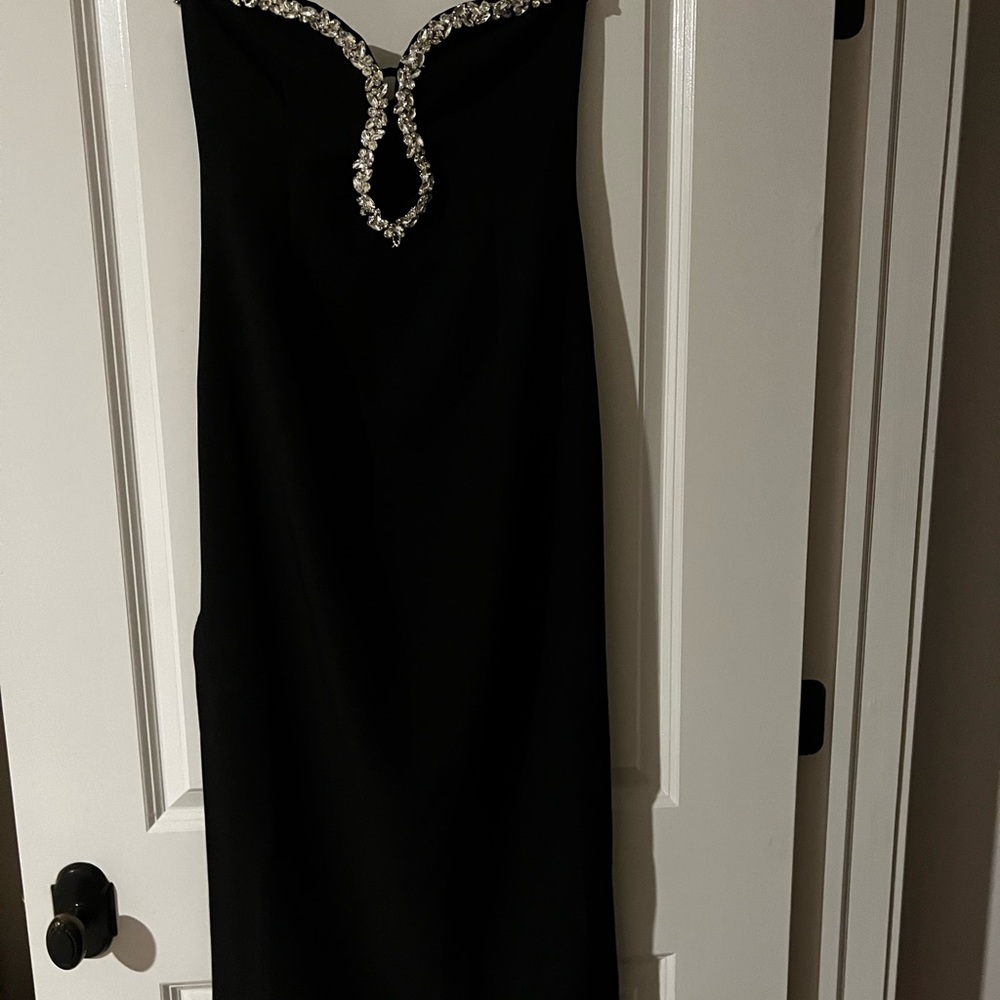 Bardot evening gown